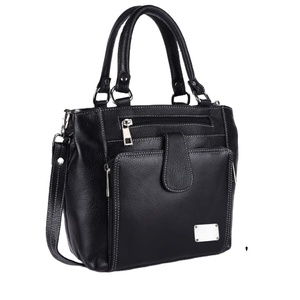 Bolso de Hombro de Cuero para Mujer, 100% Cuero Genuino, Lujoso y Elegante, con Tres Correas, Cierre, Impermeable, Color Personalizado - Product Image 1