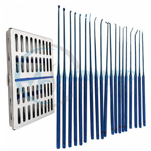 Juego de Microdisectores Rhoton de Alta Calidad de 19 Piezas (Recubrimiento de Plasma Azul) con Casete de Esterilización Instrumentos con Certificación CE - Product Image 3