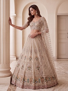Lehenga Choli de Fiesta Bordado de Primera Calidad con Dupatta Estampada para Novia, Lehenga Choli Pakistaní - Product Image 6
