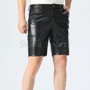 2026 New Style Men's Casual Leather <b>Shorts</b> <b>Quick</b> <b>Dry</b> Solid Pattern Leather <b>Shorts</b> for Outdoor Use for Sale In Low Price - Product Image 3