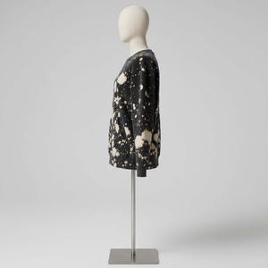 Sweat-shirt en molleton de haute qualité pour femme, style gothique esthétique, effet délavé, style grunge, effet éclaboussures DIY, automne/hiver, devant - Product Image 3