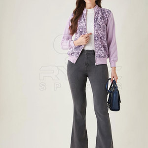 High Quality Elegant Daily Women Printing Varsity <b>Jackets</b> Relaxed For Weekend Styling And Modern Looks For Men Wears - Product Image 4