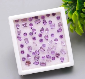 Natural <b>Purple</b> Amethyst Loose Gemstones Trillion Cut Mixed Rondelle Pear Oval Square <b>Cushion</b> Stone Selection for Jewelry Making - Product Image 2