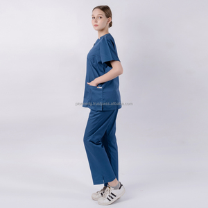 Uniformes quirúrgicos de enfermería elásticos personalizables para mujer, uniformes quirúrgicos de hospital con parte inferior de Spandex de rayón polivinílico impresos, diseñados Viet - Product Image 1