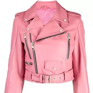 <b>Women's</b> Faux Leather Waterproof Windproof Motorcyle <b>Jackets</b> Sportswear New Design Latest Fashion Style High Street <b>Tweed</b> Lining - Product Image 1