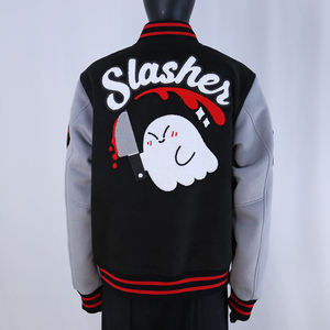 Veste universitaire en chenille brodée de haute qualité, nouveau design, patchwork, streetwear, style cool, très vendue, veste d'hiver - Product Image 6