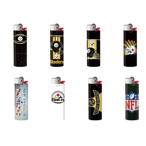 Briquets à cigarettes en acier NFL J25 J26, style américain, personnalisables, argentés, éco-responsables, édition cadeau d'affaires, stock USA - Product Image 1