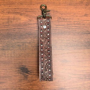 สายคล้องข้อมือแบบตะวันตกสายคล้องข้อมือหนังแท้พวงกุญแจหนังวัวพร้อมสายคล้องข้อมือ - Product Image 4