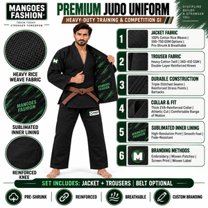 ชุดยูนิฟอร์มกีฬาต่อสู้ผสม (MMA) แบรนด์ส่วนตัว ผลิตจากผ้าฝ้าย 100% ทอลายข้าว หนัก 400 กรัม กางเกงทวิลล์กันหด ระบายอากาศได้ดี สำหรับผู้ชาย - Product Image 6