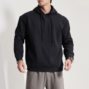 Sweat à capuche d'hiver personnalisé de haute qualité, en molleton épais 330 g/m² polyester/coton, coupe ample, pour hommes, grandes tailles, décontracté - Product Image 4