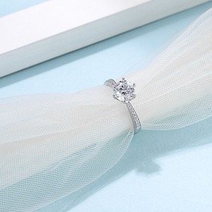Premium Quality Moissanite <b>Diamond</b> <b>Ring</b> For Women Elegant Wedding Proposal Jewelry Accessory Available For Sale - Product Image 4