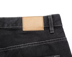 Men's High Street High-<b>Tech</b> <b>Wash</b> Logo Waist Fashionable Black Straight Regular Denim Cargo Pants Plus Size 5 100% Cotton Knitted - Product Image 6