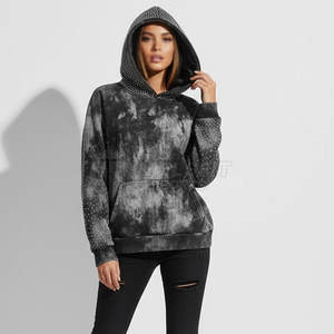 Sudaderas Cómodas de Invierno para Mujer, con Pedrería, Tejidas, Lavado Ácido, 100% Algodón Suave, Ligeras, para Uso Diario Informal - Product Image 3