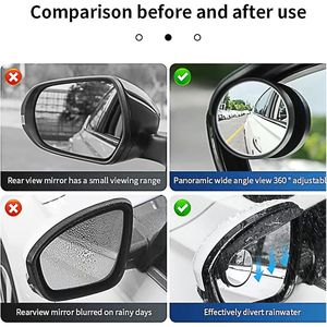 Set di 2 Copri Specchietti Laterali Universali in Fibra di Carbonio, Facile Installazione, Specchietti Angolo Cieco per Auto con Copertura Antipioggia, Design Elegante - Product Image 6