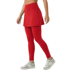 Falda sobre leggings para mujer, tela elástica premium, corte de cintura alta para yoga, fitness, viajes y uso casual - Product Image 2