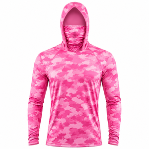 Camisa de Pesca con Capucha Personalizada para Hombre, Protección Solar UPF, Manga Larga, Ropa Deportiva para Exteriores, Proveedor Mayorista - Product Image 3
