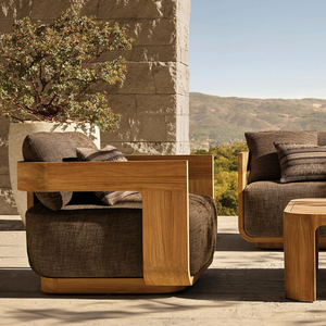 Chaise individuelle en teck avec accoudoirs et dossier, idéale pour l'intérieur, résistante à la décomposition – Offre spéciale - Product Image 5