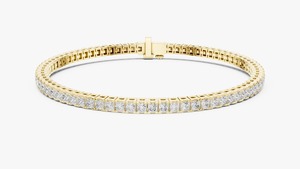 Bracelet en diamant Cube Link, design géométrique en grille, bijoux élégants et modernes pour femmes, pour fête, mariage, cadeau - Product Image 2