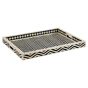 Attractive Pearl Wooden Serving Tray Modern Luxury Rectangle Shape for <b>Tabletop</b> Snacks and Drinks Trays Handicrafts - Product Image 6
