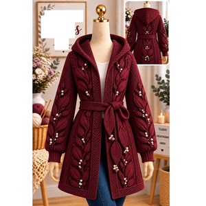 Pulls 100% acrylique ou coton, calibre 12, pour femmes, très tendance, style décontracté, pour la saison hivernale, fournisseur du Bangladesh. - Product Image 1