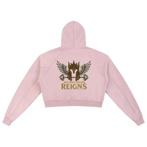 Haut court à capuche pour femme effet délavé, idéal pour la gym - Product Image 6