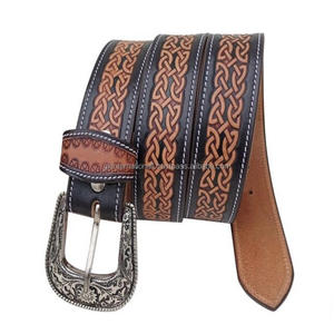 เข็มขัดหนังคาวบอยเข็มขัดหนังวัวแบบตะวันตกสำหรับทุกเพศ - Product Image 6