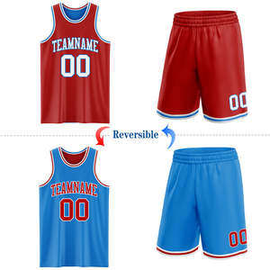 ชุดบาสเก็ตบอลแบบกลับด้านได้ ชุดทีมแบบกำหนดเอง เสื้อเจอร์ซีย์ กางเกงขาสั้น ผ้าตาข่ายระบายอากาศ แห้งเร็ว ผู้ผลิต OEM จำนวนมาก คุณภาพสูง ชุดกีฬา - Product Image 1