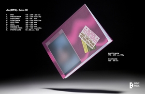 Álbum ECHO del segundo EP de JIN BTS, edición estándar 1, con fotolibro aleatorio, CD, paquete de pegatinas y tarjetas fotográficas. - Product Image 4