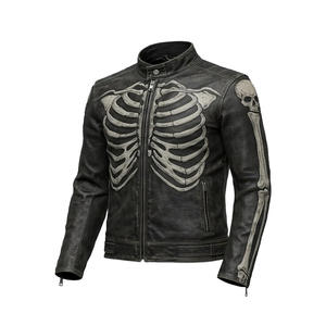 Chaqueta de Cuero para Hombre de Alta Calidad, Diseño Personalizado, con Cuello Alto, Logotipo Frontal, Impermeable y Transpirable para Invierno - Product Image 3