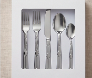 Ensemble de couverts haut de gamme en acier inoxydable, finition argentée, pour mariage, dîner et événements, avec poignée design et fabrication artisanale - Product Image 6