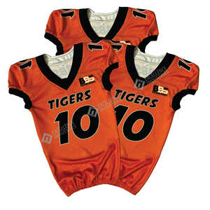 Vente en gros, nouvelle arrivée, maillot de football américain, meilleure qualité, 100% polyester, uniforme d'équipe, couleur unie, ensemble à manches courtes - Product Image 5