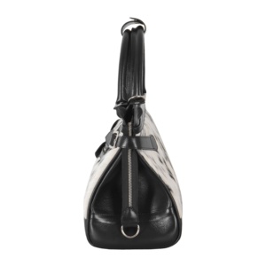 Sac à main en cuir véritable personnalisé avec détail en fourrure noire, sac de mode, marque privée, OEM/ODM, vente en gros, style de luxe pour soirée - Product Image 3