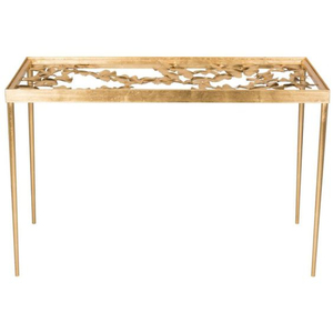 Tables consoles de luxe en métal et verre plaqué or de haute qualité, fabriquées en Inde, à prix impressionnant, très demandées. - Product Image 6