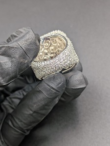 VVS Clarity Custom Name Iced Out <b>Square</b> Moissanite 925 Silver Ring Personalized Hip Hop Jewelry 14K Lab Created Diamond Ring - Product Image 2