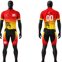 Ensemble de maillot et de short de cyclisme unisexe Orvo, blanc et noir, imprimé géométrique, respirant, manches courtes, 100% polyester, course sur route