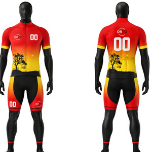 Ensemble de maillot et de short de cyclisme unisexe Orvo, blanc et noir, imprimé géométrique, respirant, manches courtes, 100% polyester, course sur route - Product Image 5