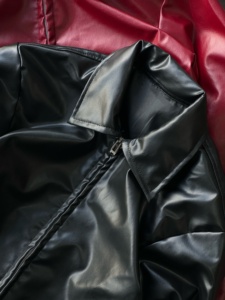 Wholesale Pu <b>Leather</b> Outerwear <b>Faux</b> <b>Leather</b> Skinny Top Motorcycle Black Pu <b>Leather</b> <b>Jackets</b> Custom Label for <b>Men</b> - Product Image 2