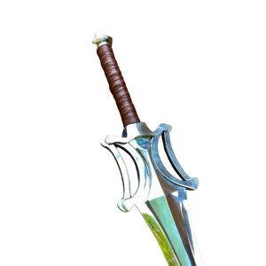 มีดต่อสู้ใบตรงสแตนเลส พร้อมด้ามหนังและปลอกมีดตกแต่ง - Product Image 4