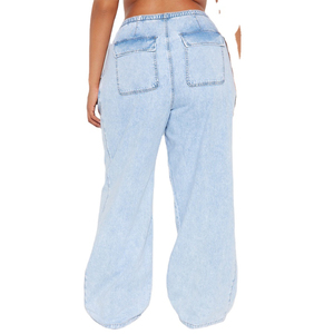 Jeans Rotos de Mujer, Cintura Alta, Corte Recto, Pantalones de Mezclilla Elásticos, Estilo Casual Urbano, Detalles Desgastados, Moda Diaria - Product Image 4