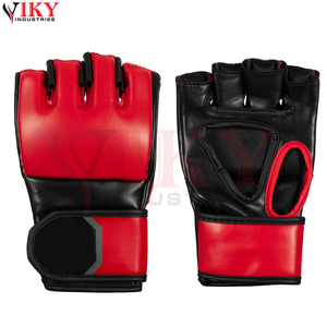 Guantes de MMA de Cuero Rojos y Negros, Personalizados, de Nueva Llegada, Modernos, para Entrenamiento Deportivo, Sparring y Grappling, Precio de Fábrica - Product Image 1