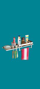 อุปกรณ์ห้องน้ำคุณภาพสูง ผลิตจากสแตนเลสและอะลูมิเนียม ที่ใส่แปรงสีฟันแบบกด ผลิตโดยผู้ผลิตและผู้ส่งออก OEM จากอินเดีย - Product Image 3