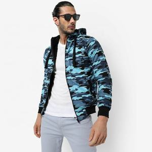 Veste de sport d'hiver personnalisée pour hommes motif camouflage imperméable et coupe-vent pour tous les sports de plein air en tissu denim - Product Image 1