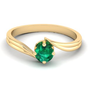 REYES GRA Certified 925 Sterling <b>Silver</b> Round Cut 0.5 Carat <b>Emerald</b> Gemstone <b>Rings</b> For Women Classic Engagement Gift Jewelry - Product Image 6