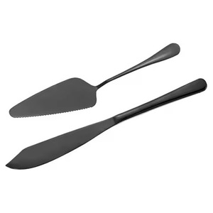 Ensemble de desserts haut de gamme, couteau à gâteau en métal et spatule, kit de service pour gâteau en acier inoxydable - Product Image 3