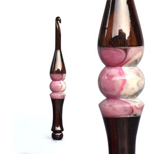 Elegant Natural Finish Wooden and Resin <b>Crochet</b> <b>Hook</b> for Crafting Craft Supplies - Product Image 1