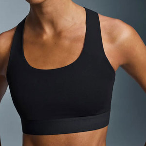 New Fashion Solid Front Women's Sports Bra Customized Athletic Wear Spandex/Nylon Medium Support Yoga High Quality New Arrival - Product Image 1