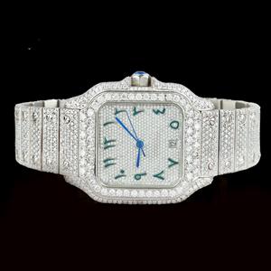 <b>Mens</b> Luxury leb Grown Diamond Wrist <b>Watch</b> Trending with Enhanced VVS Clarity Glass Round Dial Window for Any Occasion - Product Image 1