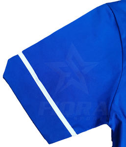 Tunique de soins de santé en coton OEM avec col et manches à passepoil et poches, unisexe adulte, bleu clair, uniforme de beauté pour femmes, blouses médicales - Product Image 5
