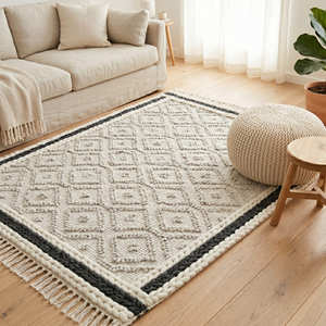 High Demanded Bohemian Tufted Rugs Washable Indian Supplier Geometric Pattern Boho Picnic Rugs Beautiful Home Decor Rugs - Product Image 5