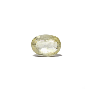 Loose 5.8 Carat Oval Cut Yellow Sapphire Gemstone for Fine Jewelry - Product Image 1